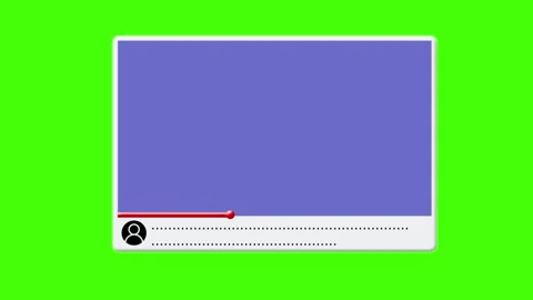  Video Player UI Window Mockup on Green Screen Seamless Loop Animation Stock-Footage 341600932