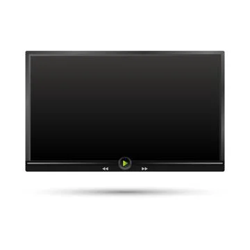 Video player user interface screen panel with buttons Stock Illustration