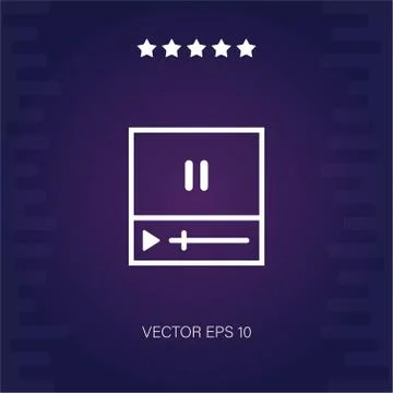 Video player vector icon Stock Illustration