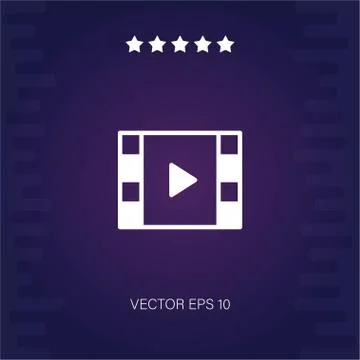 Video player vector icon Stock Illustration