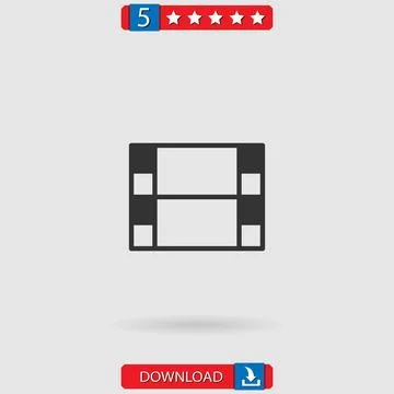 Video player vector icon Stock Illustration