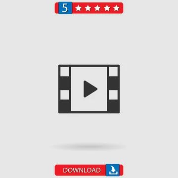 Video player vector icon Stock Illustration