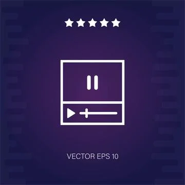Video player vector icon Stock Illustration