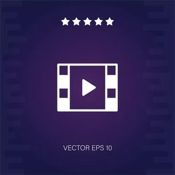 Video player vector icon Illustrazione stock
