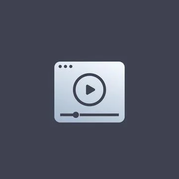 Video player vector icon, logo design for apps Stock Illustration