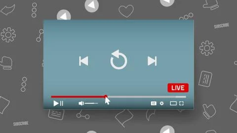 Video Player Vector illustration Stock Illustration
