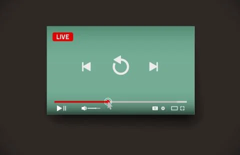 Video Player Vector illustration Illustrazione stock