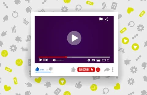 Video Player Vector illustration Illustrazione stock