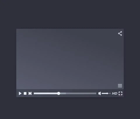 Video player vector interface design Illustrazione stock