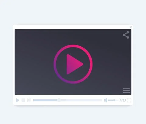 Video player vector interface Stock Illustration