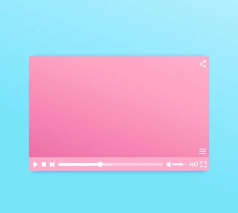 Video player vector interface, ui design Stock Illustration