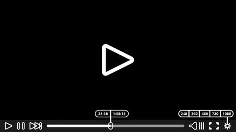 Video player for web and mobile apps. Vector illustration. Media Player Design Stock Illustration
