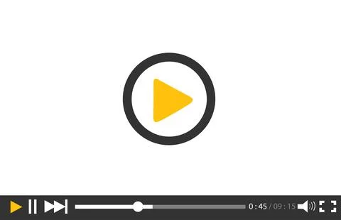 Video Player for web and mobile apps Illustrazione stock