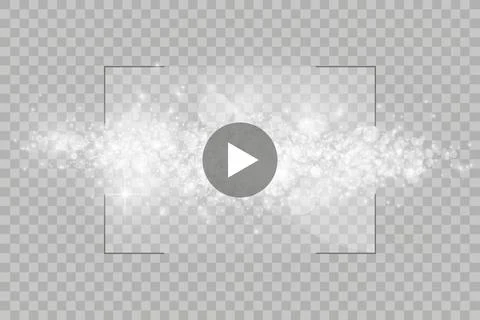 Video player for web and mobile apps flat style and Glow light effect. Vector Stock Illustration