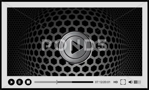 Video player for web, Stock Illustration