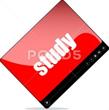 Video player for web with study word: Graphic #129677217