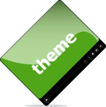 Video player for web, theme word on it Stock Illustration