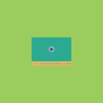 Video player for web, vector illustration Stock Illustration