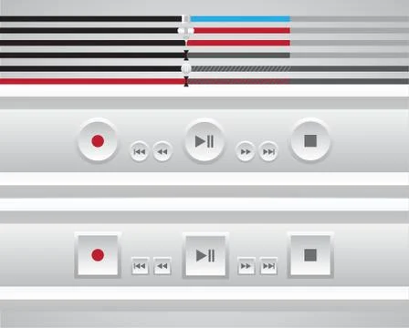Video player for web, vector illustration Illustrazione stock