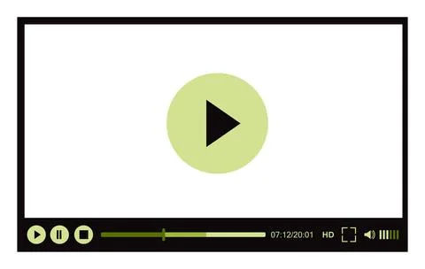 Video player for web Video player for web, vector illustration on white Co... Stock Photos