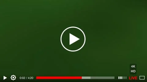 Video Player Window with Menu and Buttons Panel Vector Stock Illustration