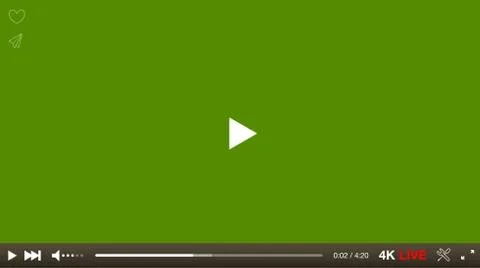 Video Player Window with Menu and Buttons Panel Vector Stock Illustration