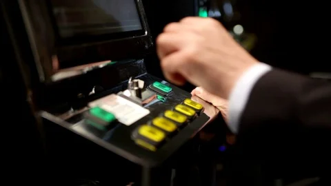 Video poker close up Video stock 128446632