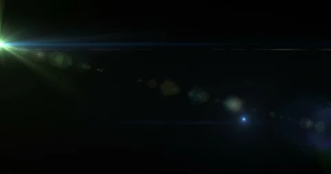 Video postcard with bright flare of the light on the green color background with Stock Footage 124218037