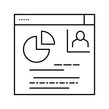 Video presentation line icon vector black illustration Stock Illustration