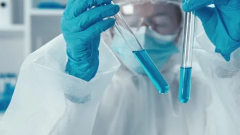 The video presents the laboratory as a place where health intersects with Stock Footage 257621616