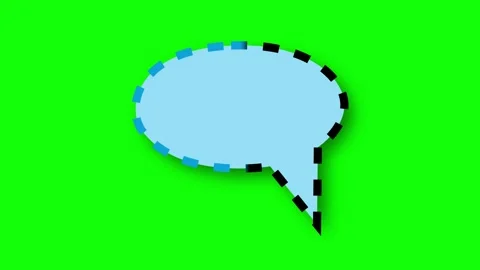 This video presents a sequence of light blue cartoon speech bubbles on a vi.. Stock Footage 340537985