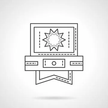 Video processing application flat line vector icon Stock Illustration