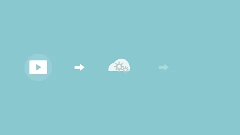 Video Processing Workflow with Cloud and Document - Teal Video stock 341489000