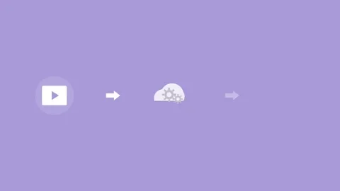 Video Processing Workflow with Cloud and Document - Violet 스톡 동영상 341489003
