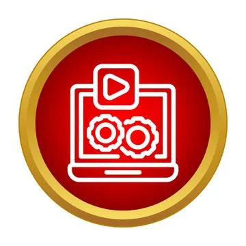 Video production and editing software on laptop concept Stock Illustration