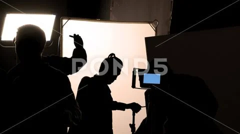 Video production behind the scenes tvc shooting Stock-Fotos