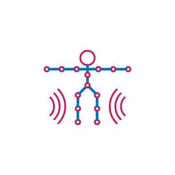 Video production, motion sensor icon. Element of 2 color video production icon Stock Illustration