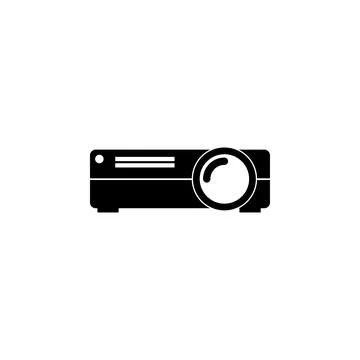 Video Projector Flat Vector Icon Stock Illustration