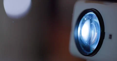 Video projector project on the wall Stock Footage 253511607