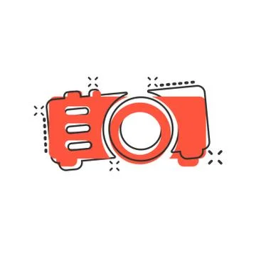 Video projector sign icon in comic style. Cinema presentation device vector c イラスト素材