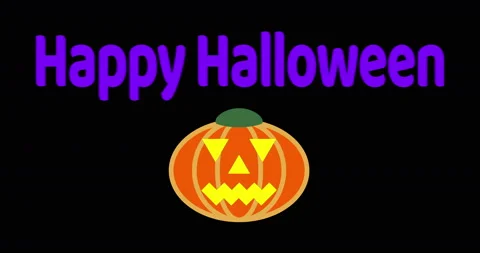 Video Pumpkin motion and text Happy Halloween Stock Footage 162957467