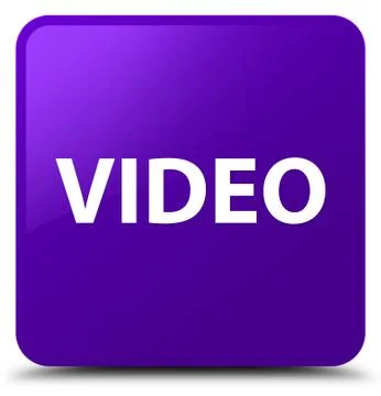 Video purple square button Stock Illustration