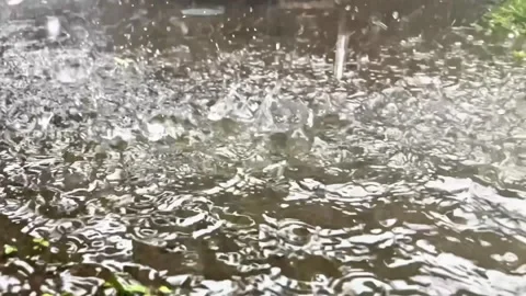 Video of raindrops falling in slow motion Video stock 329744523