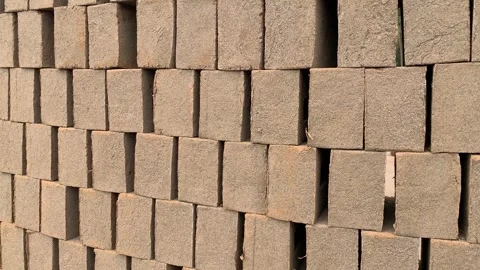Video of raw bricks in an artisan factory in South America Stock Footage 256047050