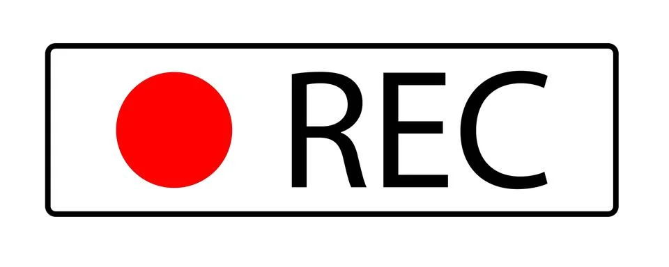 Video record logo Stock Illustration