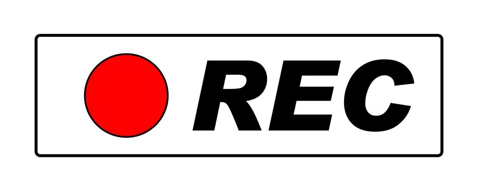 Video record logo Stock Illustration