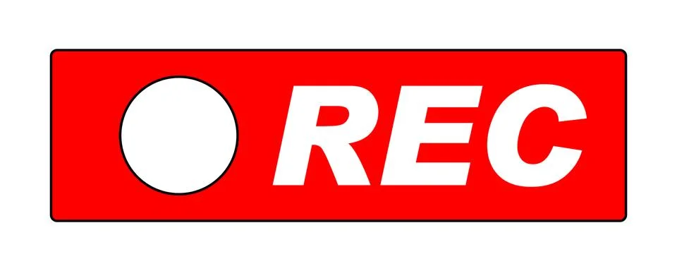 Video record logo Stock Illustration