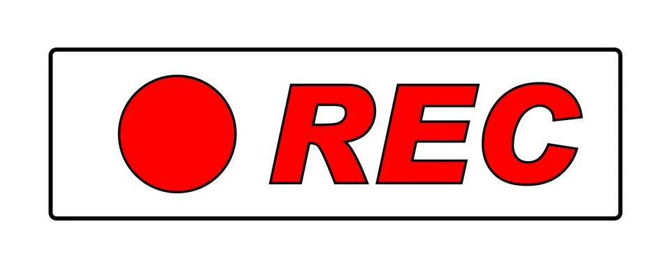 Video record logo Stock Illustration