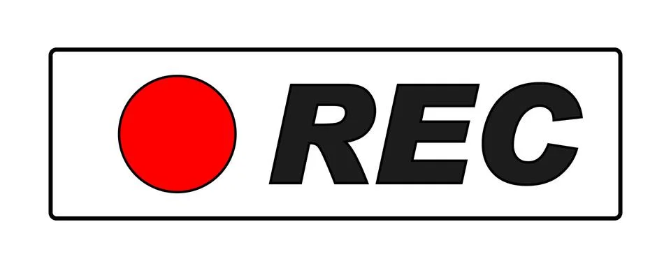 Video record logo Stock Illustration