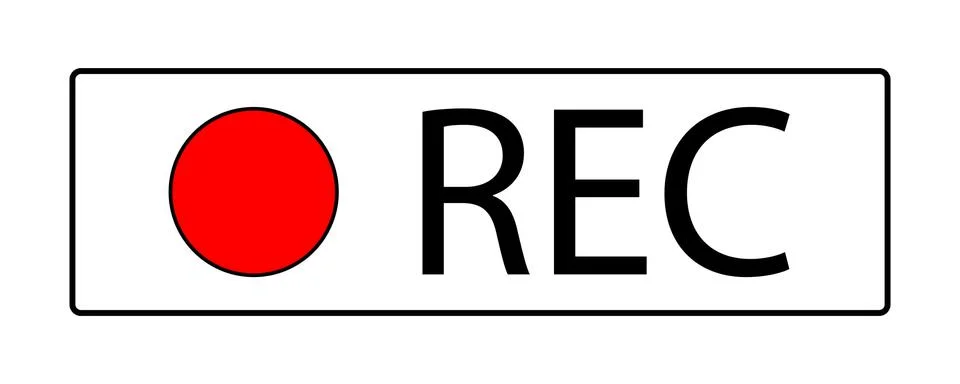 Video record logo Stock Illustration